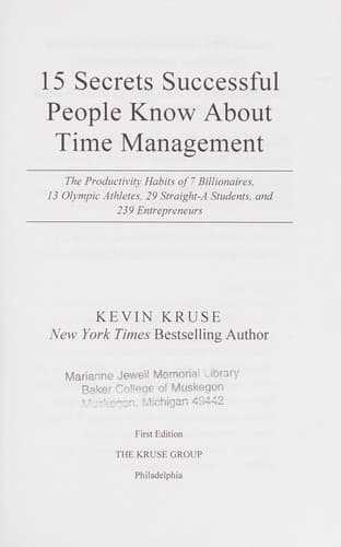 15 Secrets Successful People Know About Time Management
